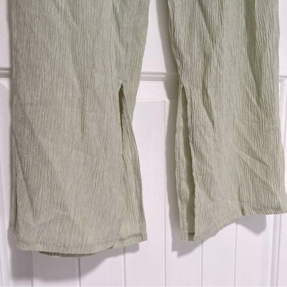 Mango Straight Lyocell Pants Pastel Green - Picture 10 of 12
